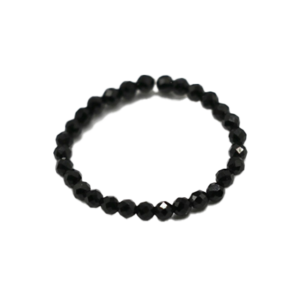 pierścionek czarny turmalin drobny